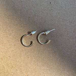 Simple Silver Small Hoop Earrings